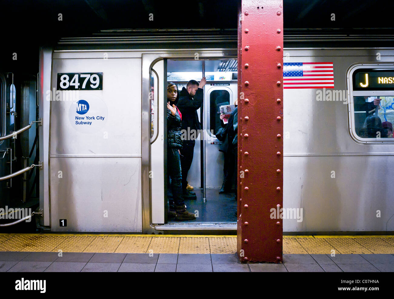 THe J Train in New York City USA Stock Photo Alamy