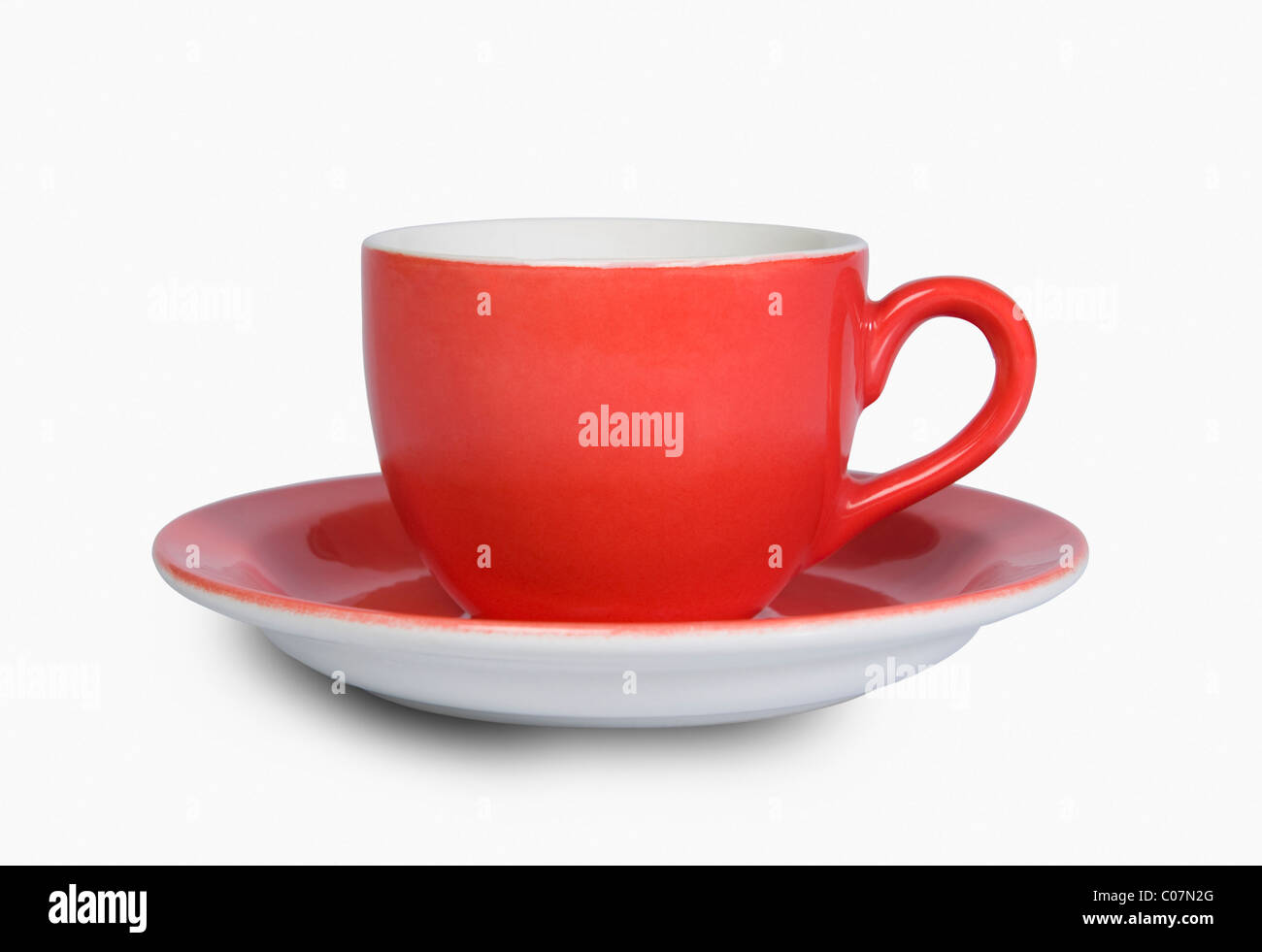 Close-up of a tea cup with a saucer Stock Photo