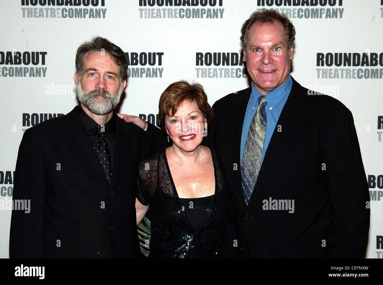 Boyd Gaines, Helen Carey and Jay O. Sanders  Opening night party of the Broadway play 'Pygmalion' at the American Airlines Stock Photo
