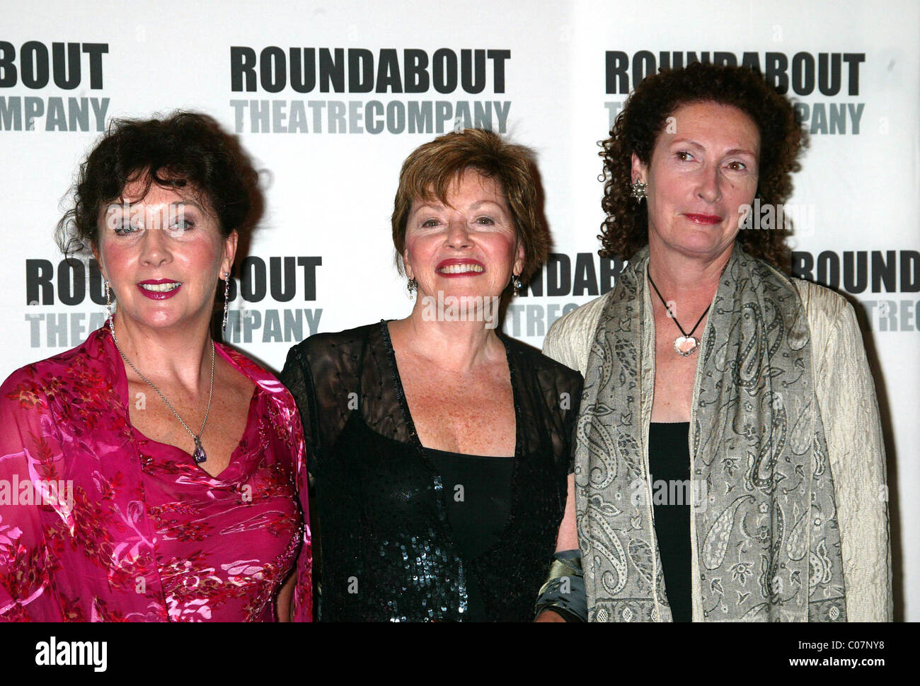 Sandra Shipley, Helen Carey and Brenda Wehle  Opening night party of the Broadway play 'Pygmalion' at the American Airlines Stock Photo