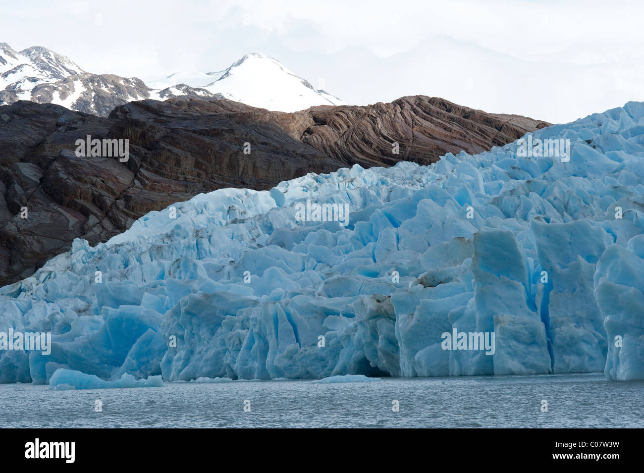 Glaciar and Lake Grey Torres del Paine National Park Patagonia Chile South America Stock Photo