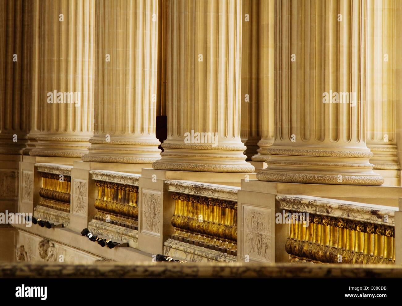 Colonnade in the palace, Chateau de Versailles, Versailles, Paris, France Stock Photo