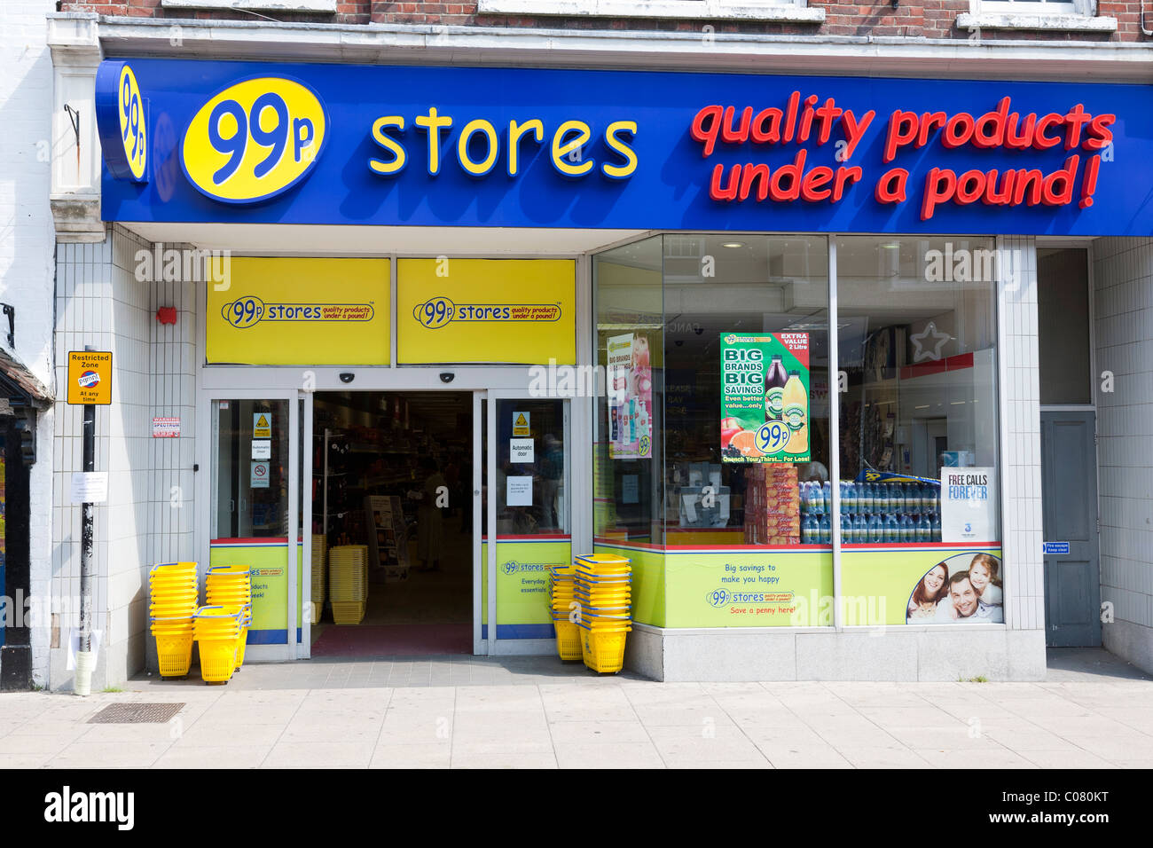 Shop front of a 99p discount store. Stock Photo