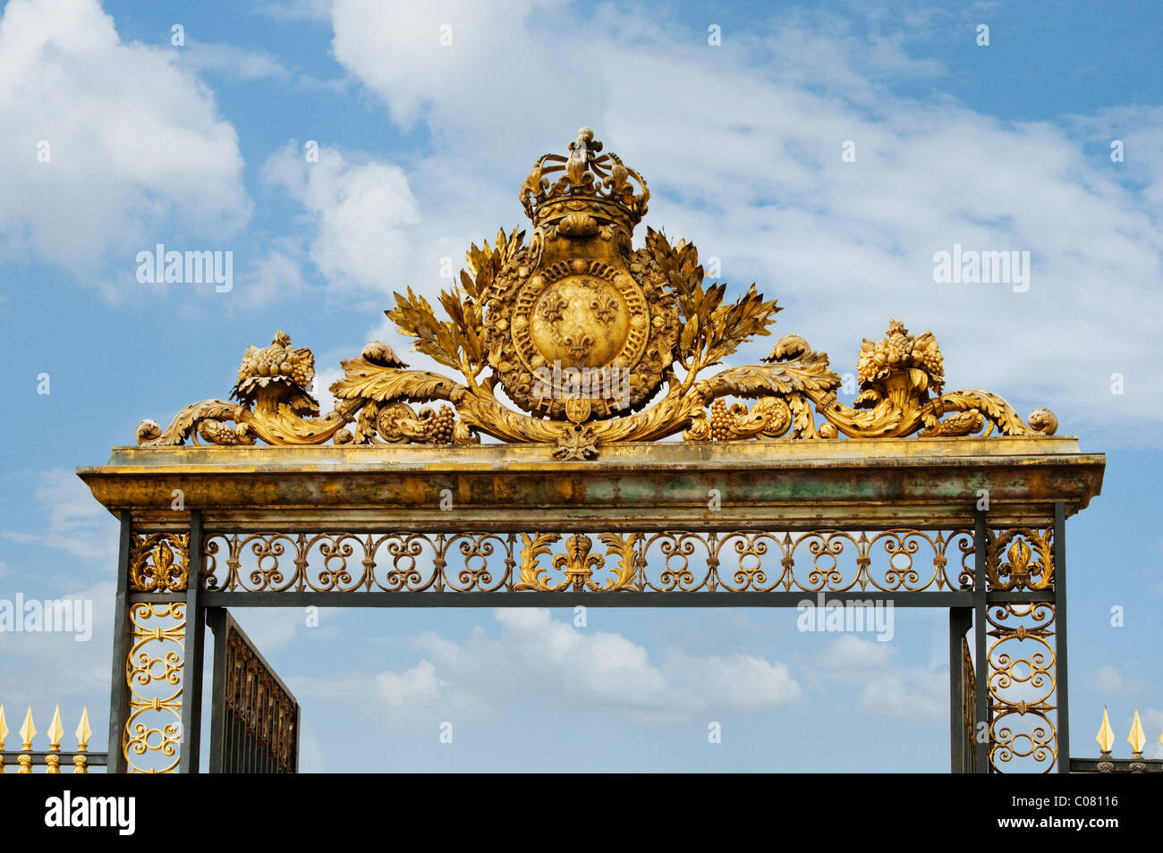 Low angle view of a gate, Chateau de Versailles, Versailles, Paris, France Stock Photo