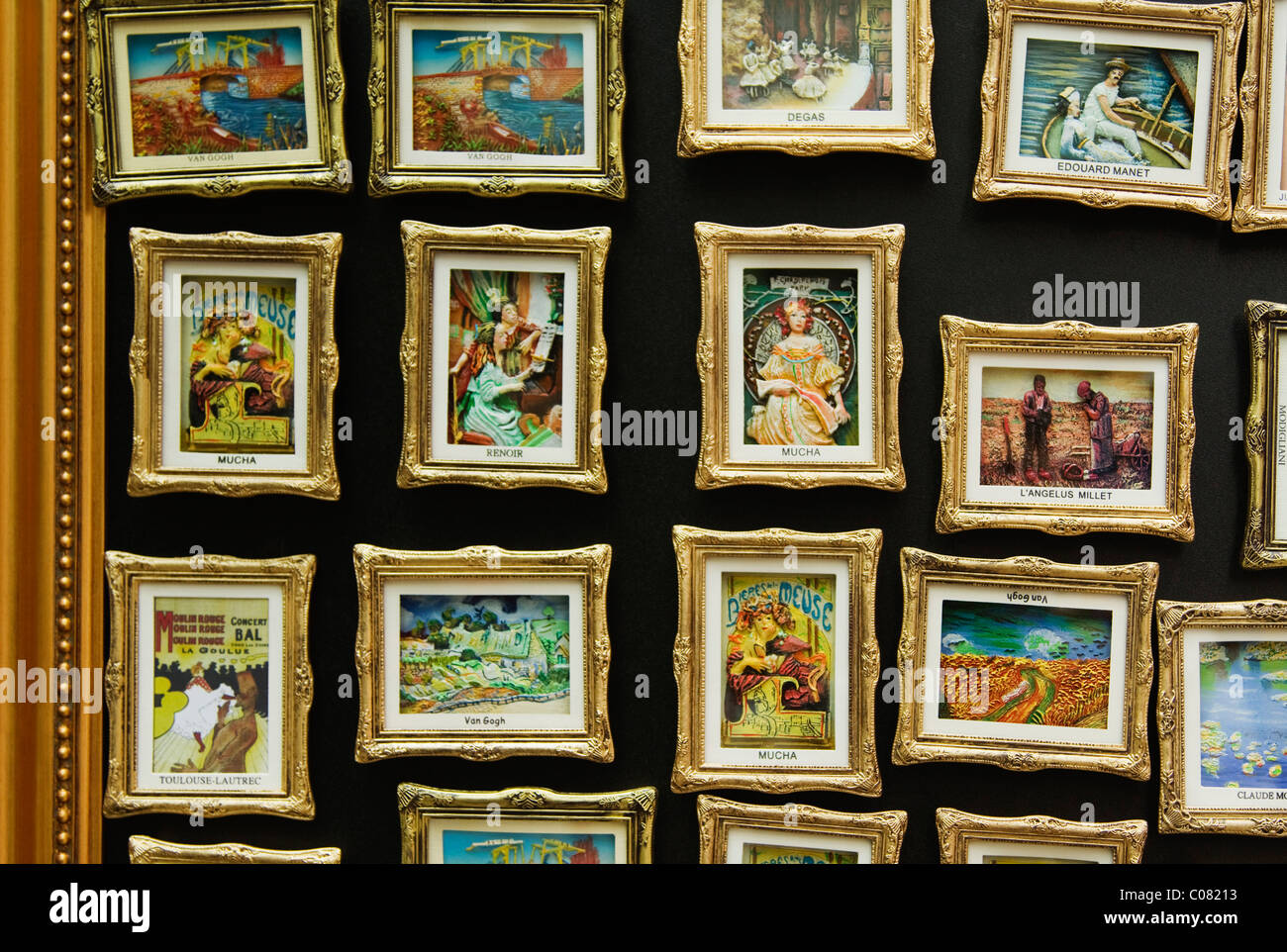 Picture frames at a market stall, Paris, France Stock Photo Alamy