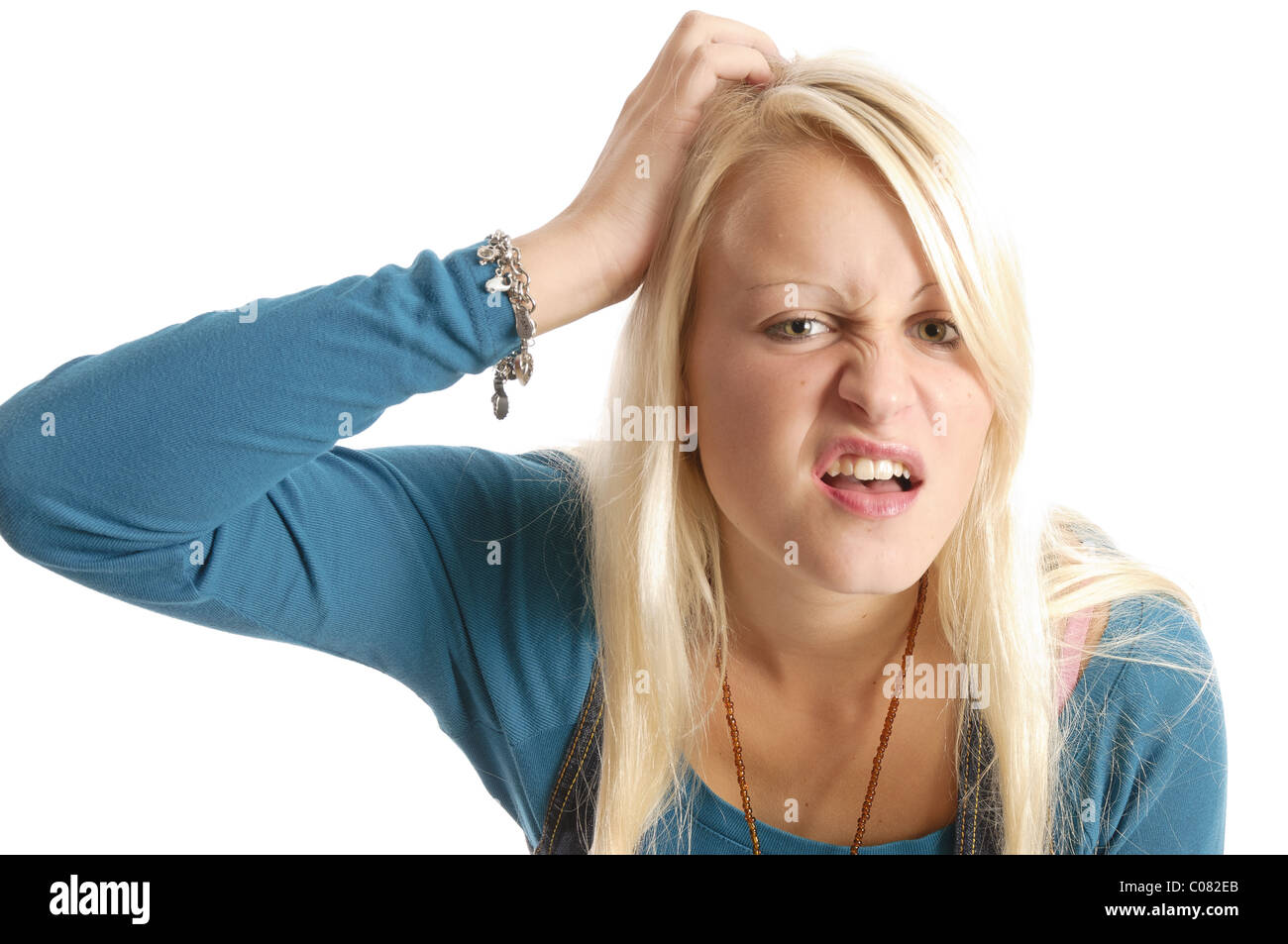 Silly woman Stock Photo