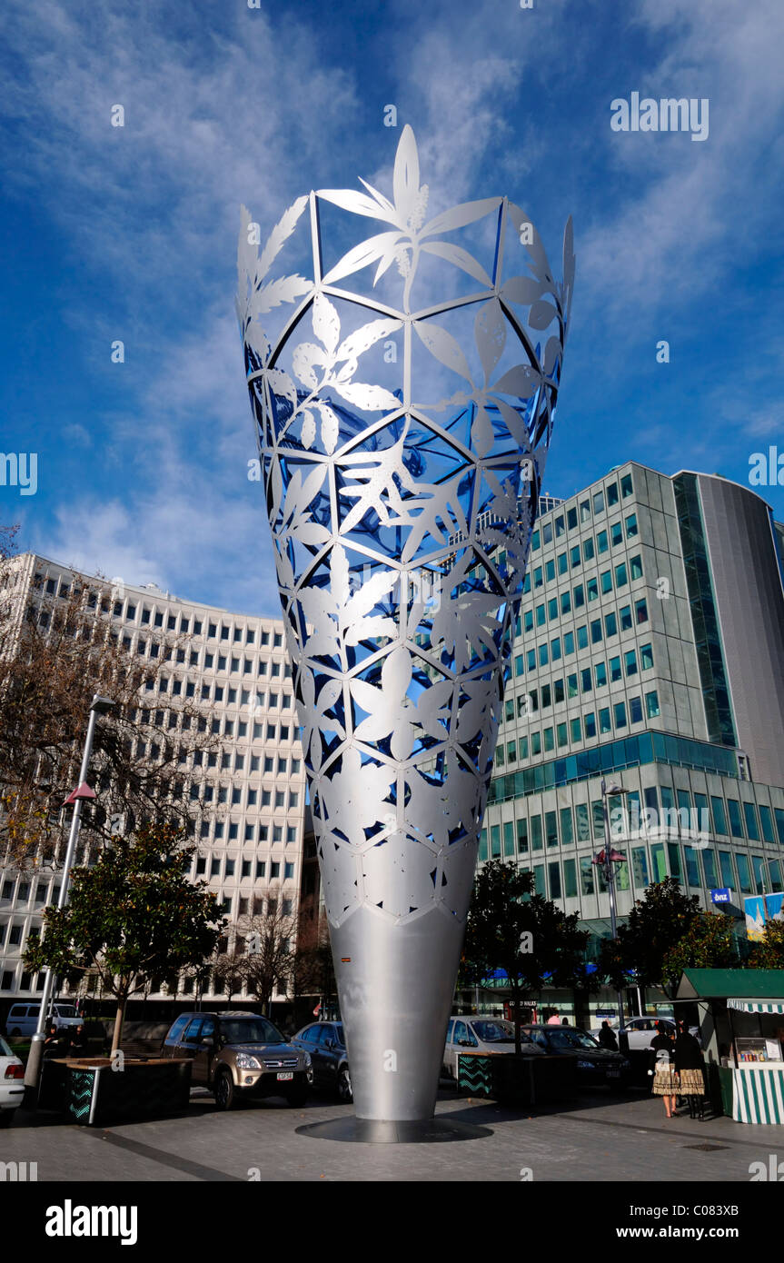 The chalice millennium sculpture cathedral square Christchurch New