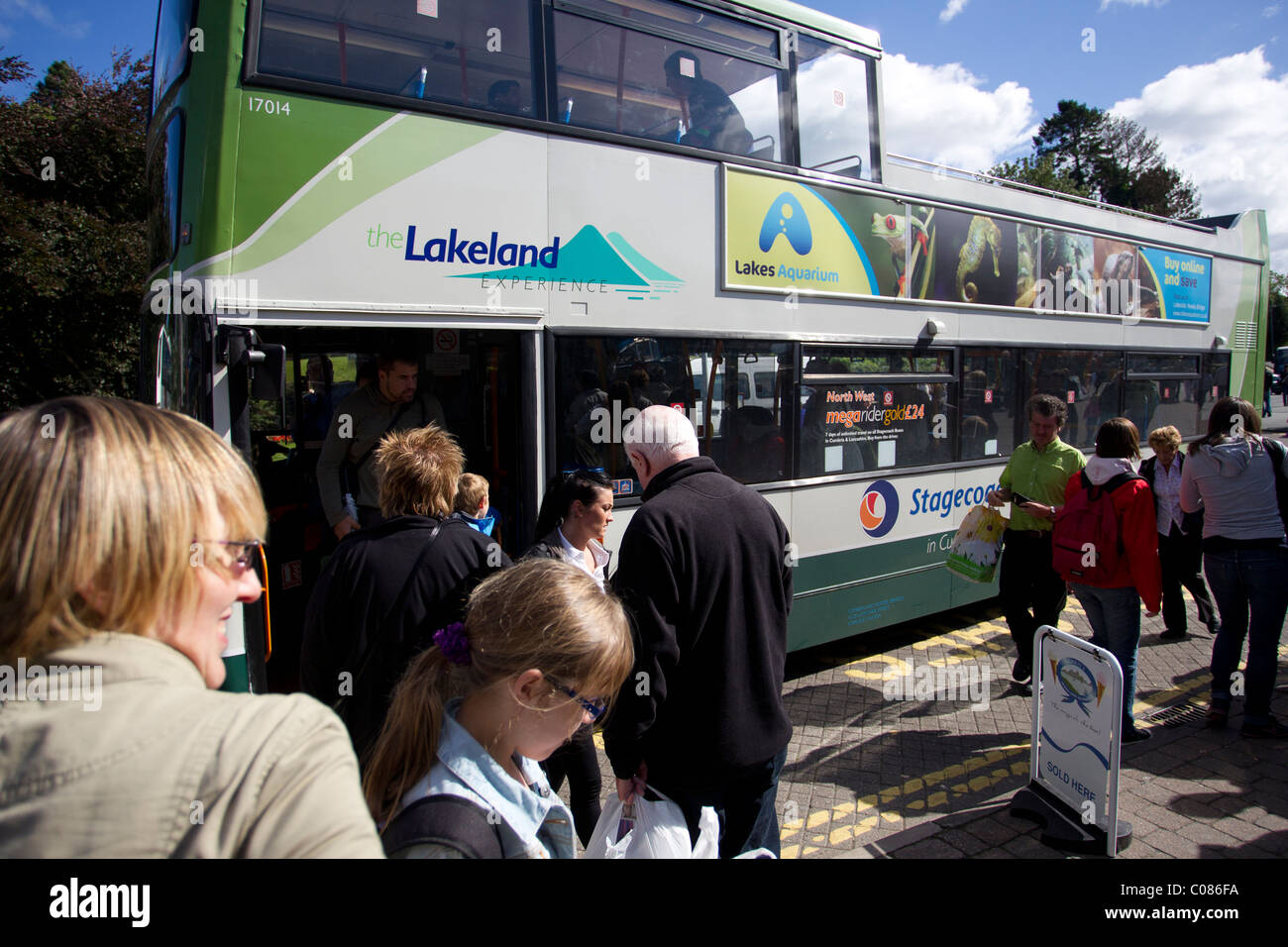 Stagecoach bus service open top Stock Photo Alamy
