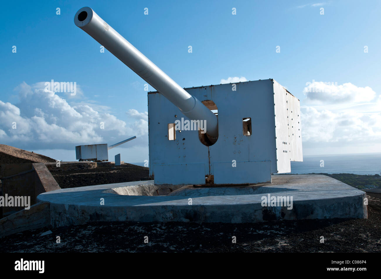 BL 5.5 inch Mark I naval guns Ascension Island Stock Photo