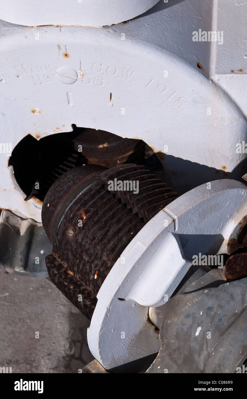 HMS Hood BL 5.5 inch Mark I naval guns Ascension Island Stock Photo