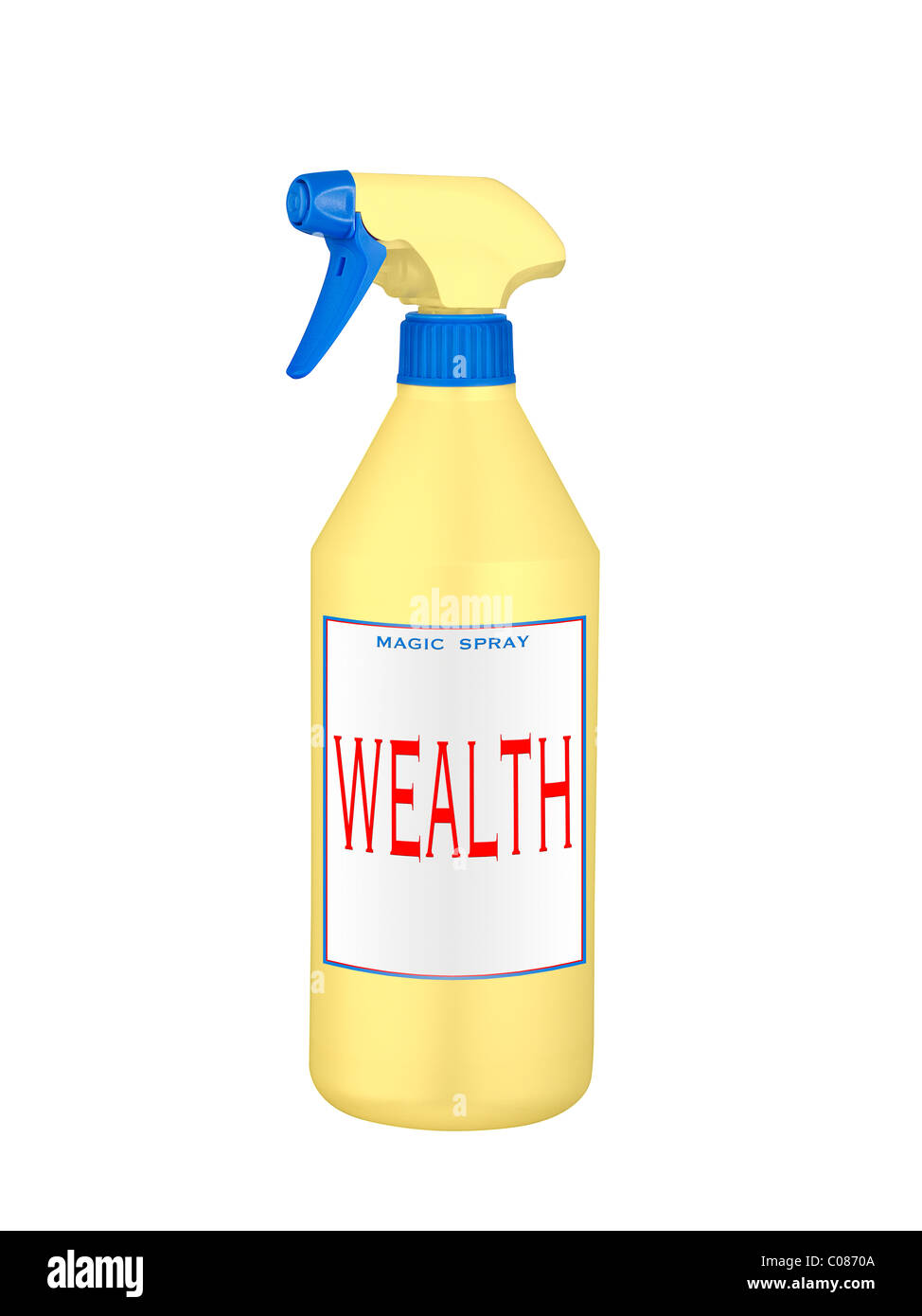 wealth magic spray isolated on white Stock Photo