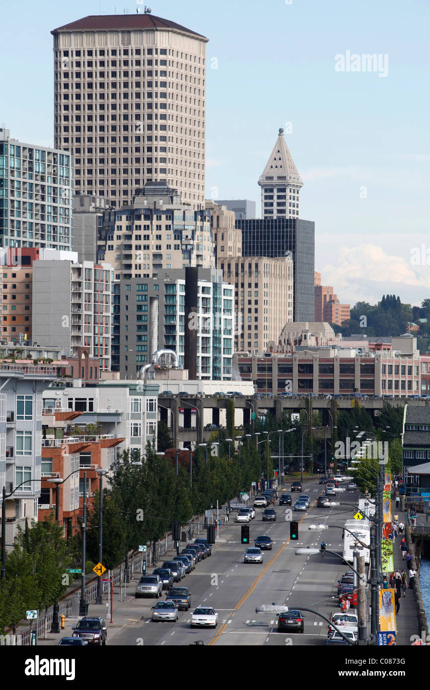 Alaskan way seattle hi-res stock photography and images - Alamy