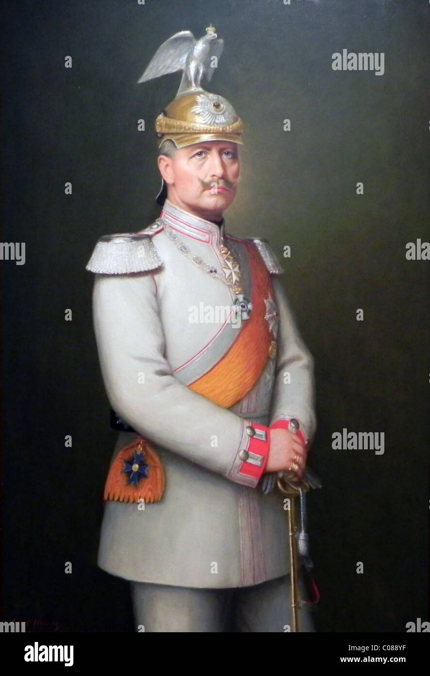WILHELM II (1859-1941) last German Emperor and King of Prussia painted by Adolf Hering in 1910 Stock Photo