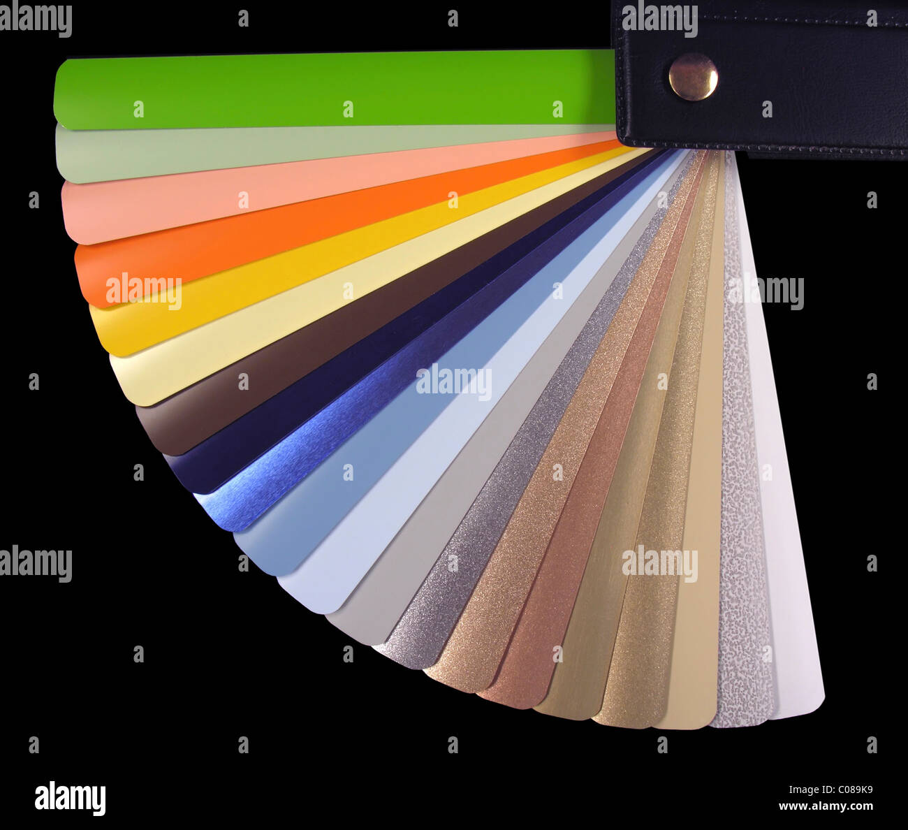 Venetian blinds color chart Stock Photo