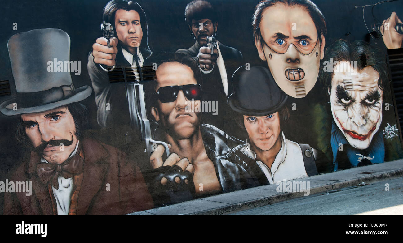 'Original Gangsta' graffiti wall mural in Wynwood Art District of Miami, Florida, USA Stock Photo