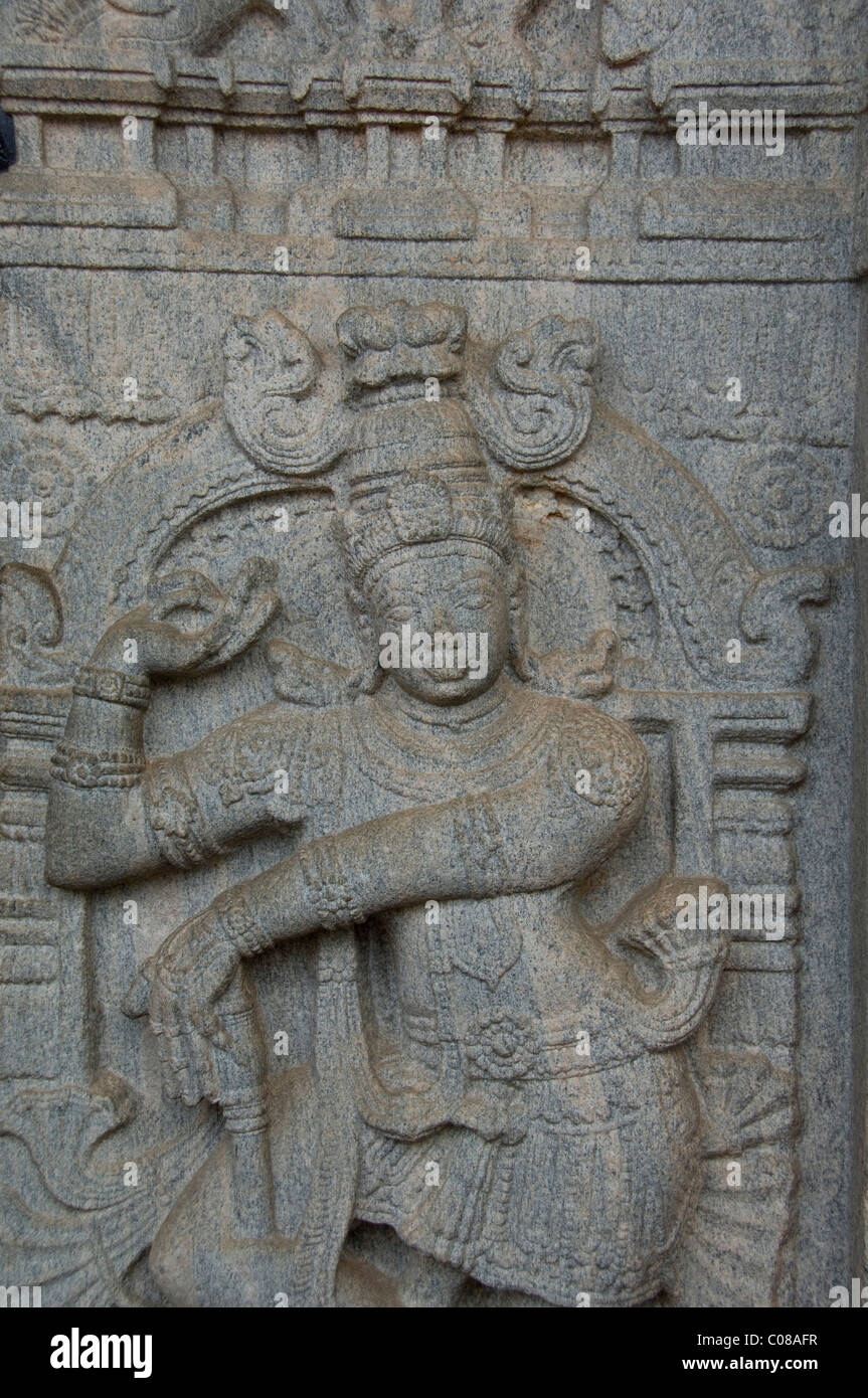 India, Karnataka, Mangalore, Moodbidri. Jain temple, Tribhuvana Tilaka Chudamani Basadi (aka Thousand Pillar Temple) Stock Photo