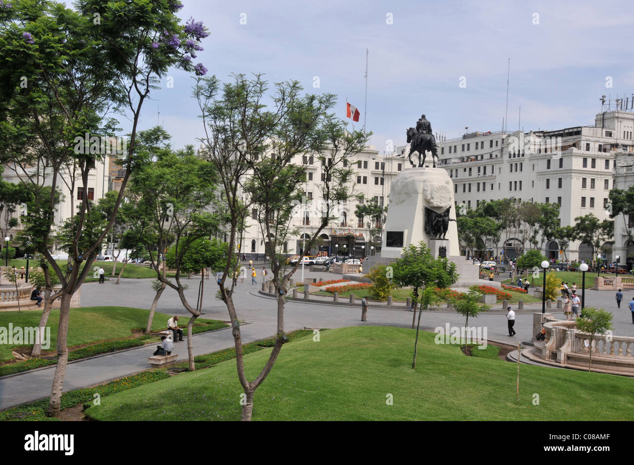 Monument to José de San Martín, Lima, Peru Stock Photo