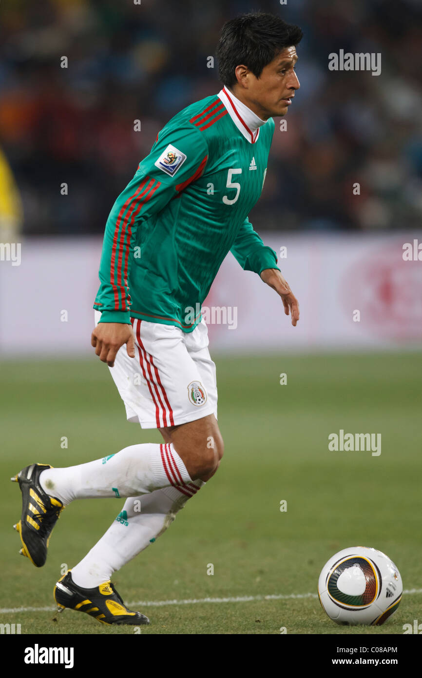 Ricardo Osorio of Mexico in action during a 2010 FIFA World Cup round of 16 match against Argentina June 27, 2010. Stock Photo