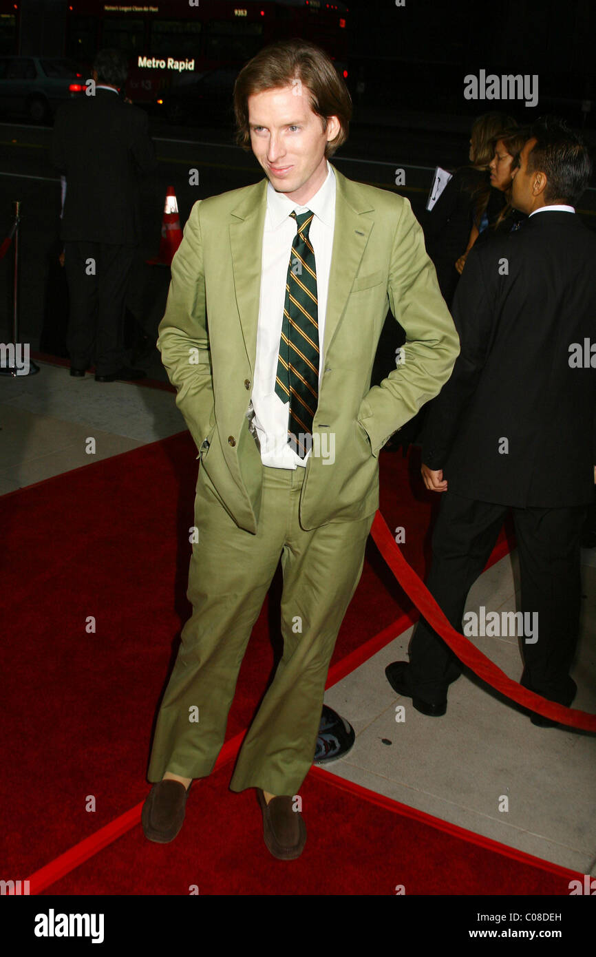 Director Wes Anderson arrives to the premiere of The Darjeeling Limited  in Beverly Hills, Calif., Thursday, Oct. 4, 2007. (AP Photo/Mark J. Terrill  Stock Photo - Alamy
