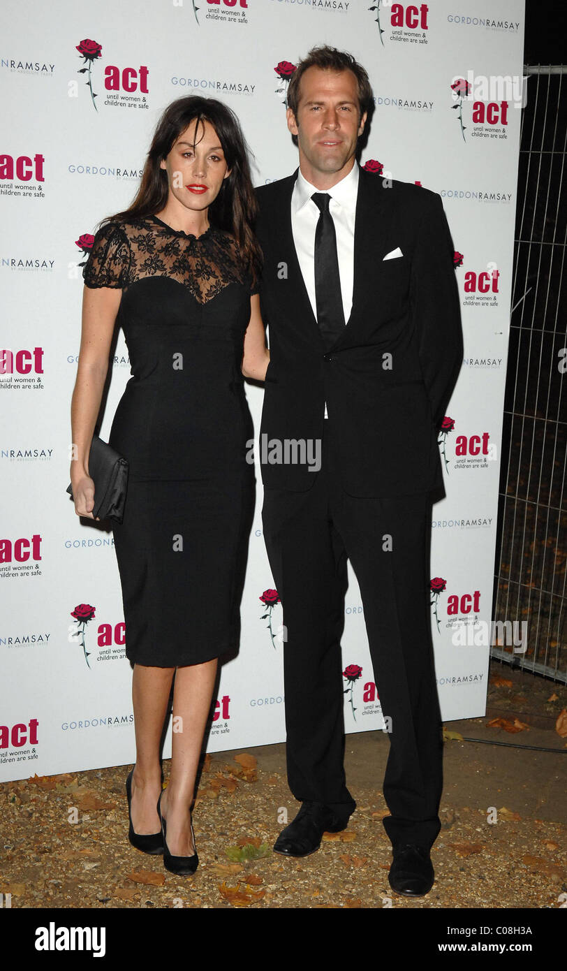 Lucy Rusedski and Greg Lucy Rusedski arrive at Gordon and Tana Ramsay's special dinner held on Berkeley Square London, England Stock Photo
