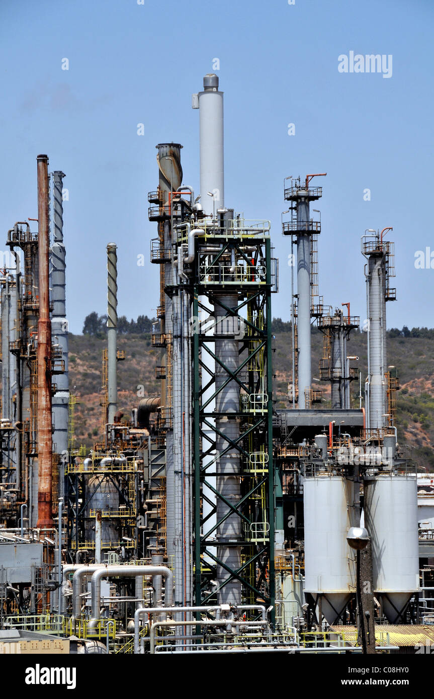 refinery Con-Con Chile South America Stock Photo - Alamy