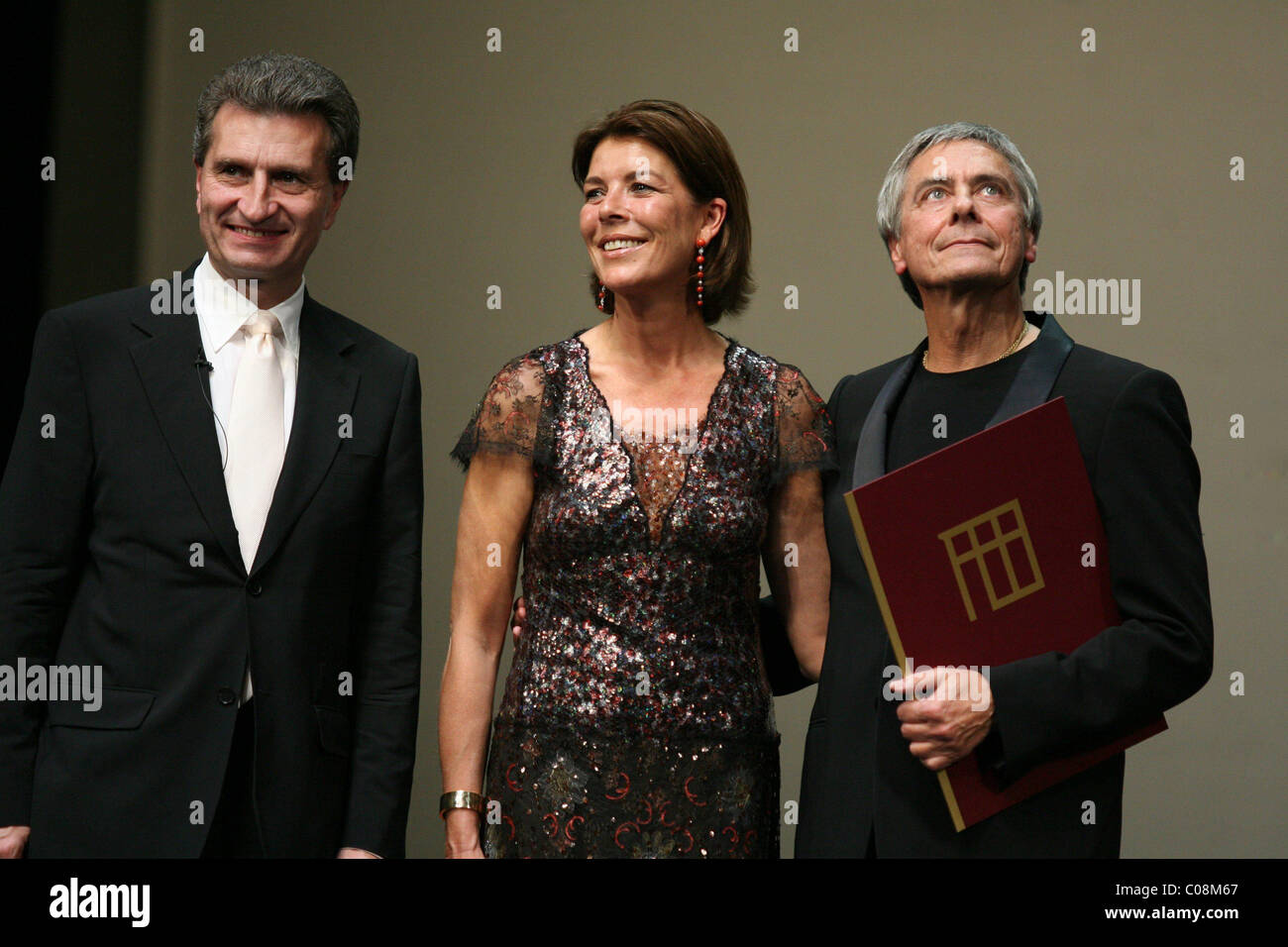 Guenther Oettinger, Princess Caroline von Monaco, John Neumeier,  Herbert von Karajan Award at Festspielhaus  Baden-Baden, Stock Photo