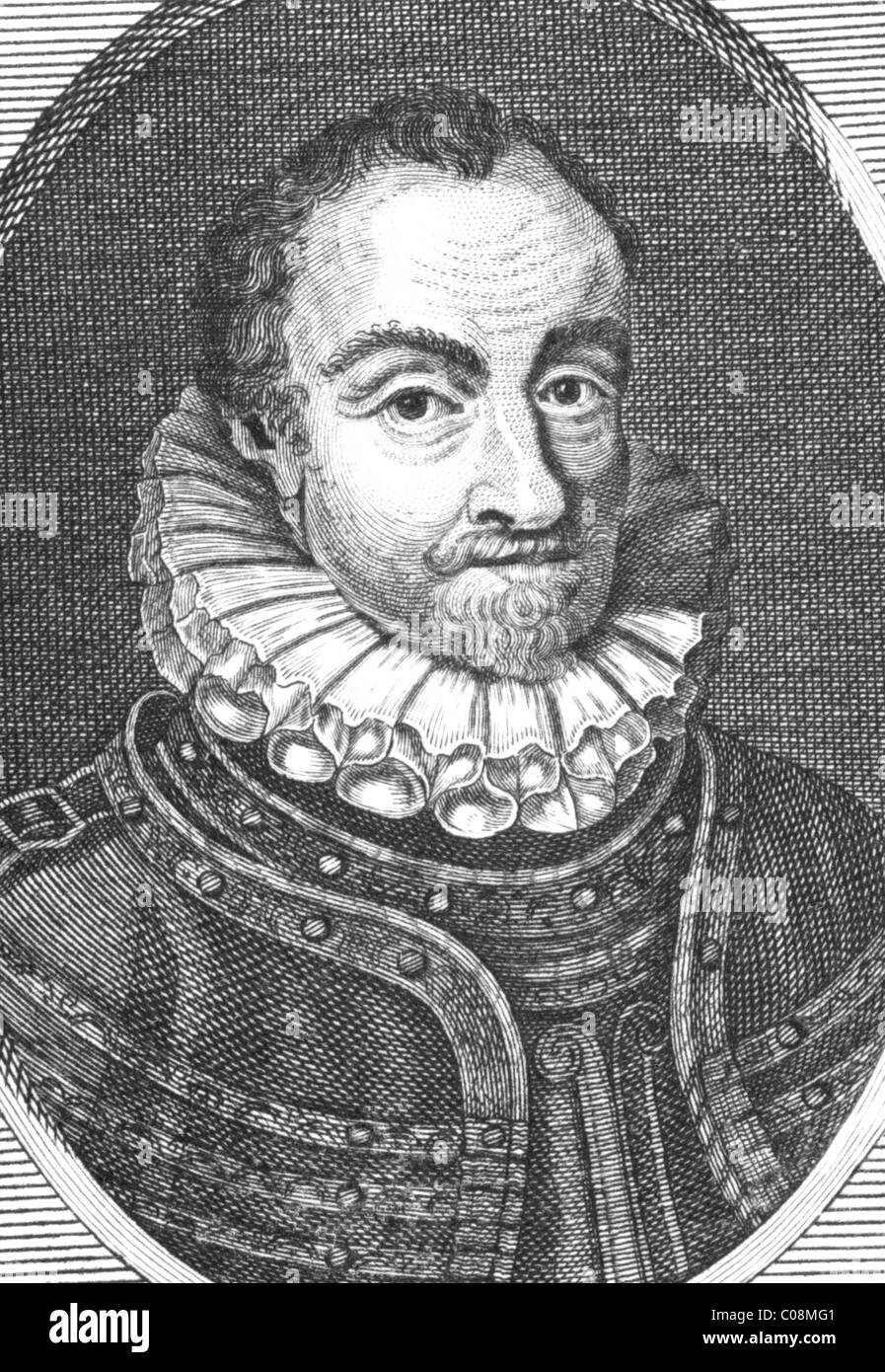 William I, Prince of Orange aka William the Silent (1533-1584) on engraving from the 1800s. Stock Photo
