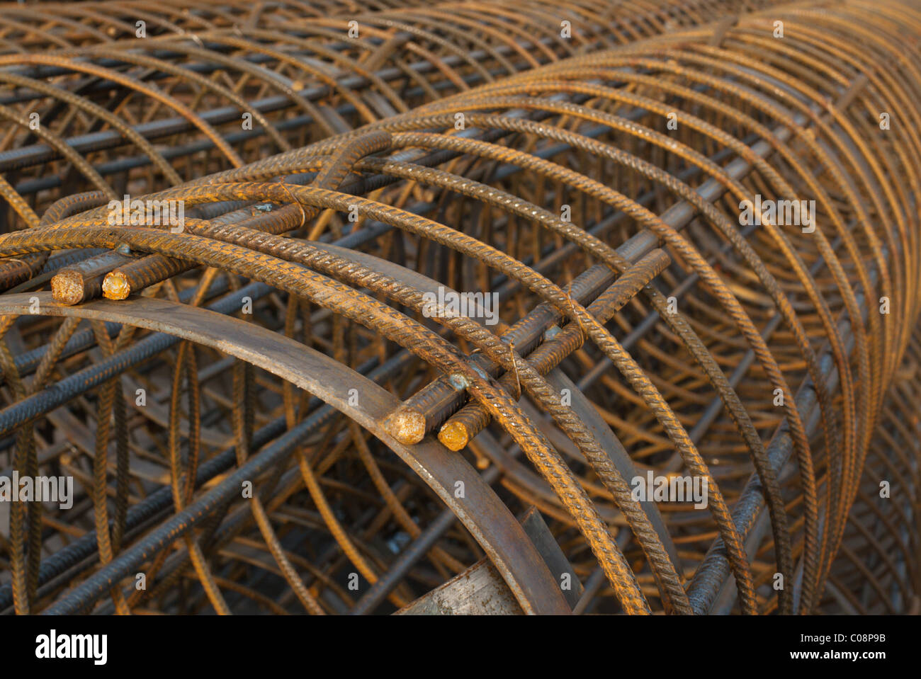 wire mesh, reinforcement for cement concrete Stock Photo