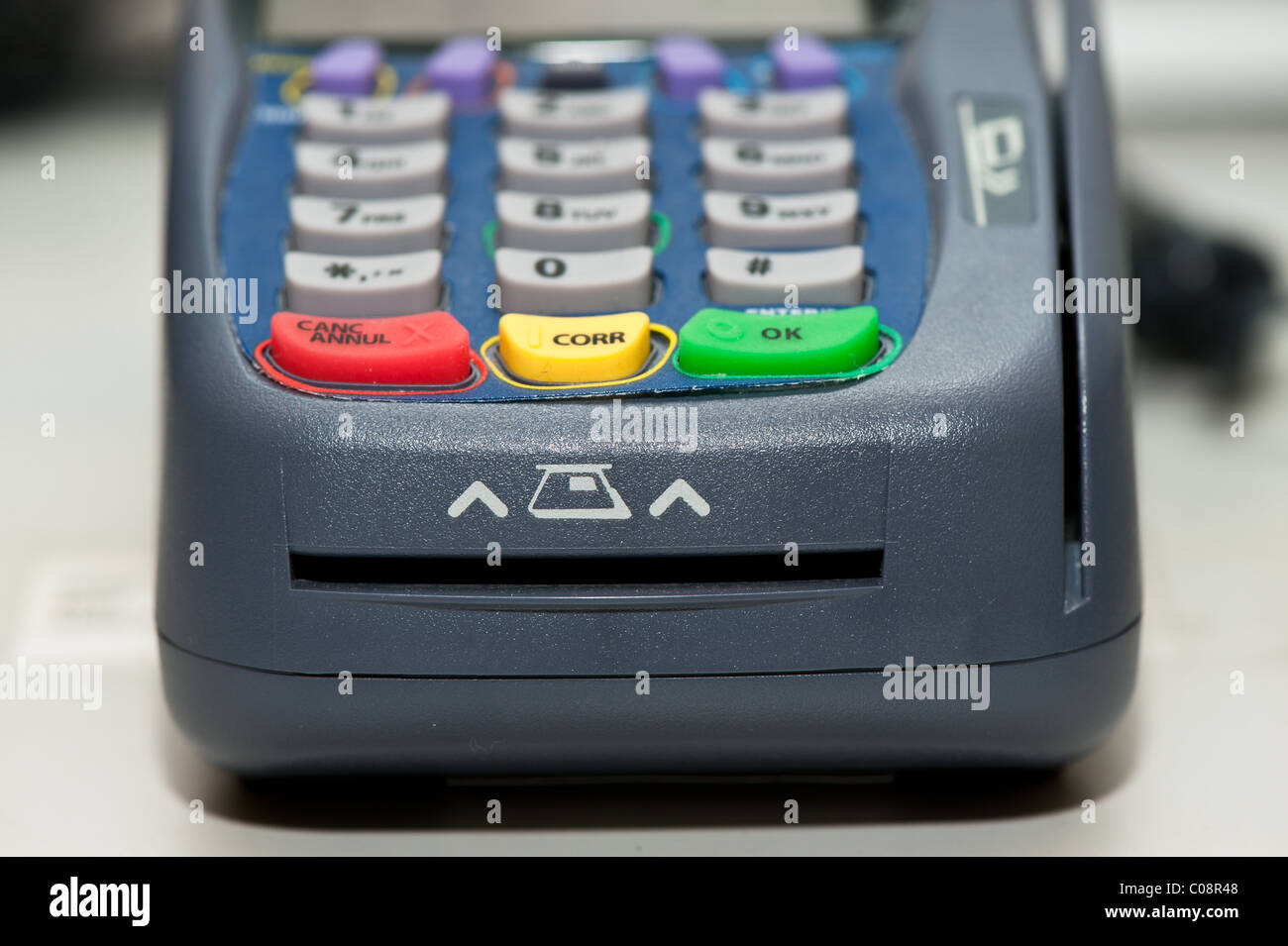 Credit and debit card machine terminal Stock Photo - Alamy