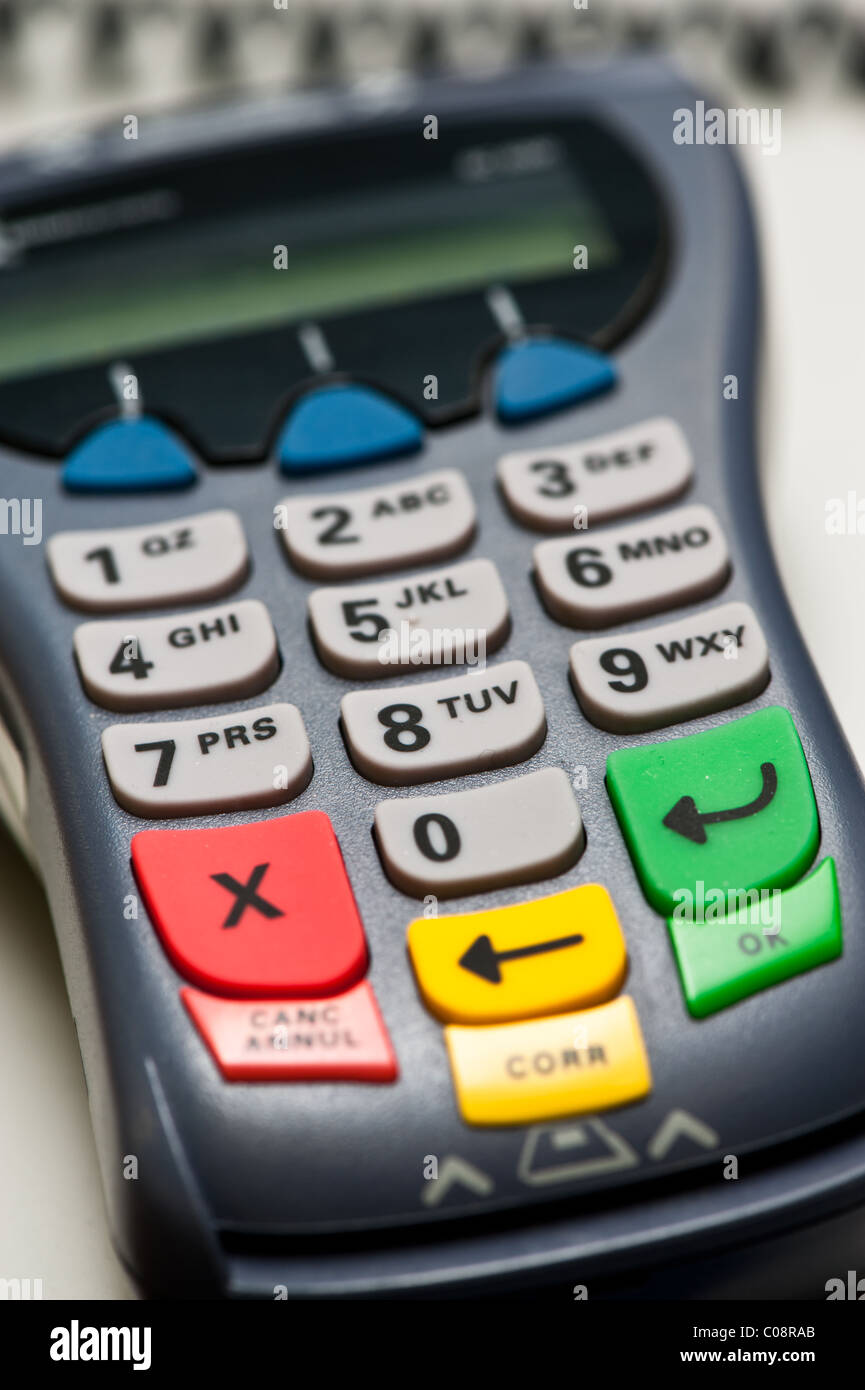 Credit and debit card machine terminal Stock Photo - Alamy
