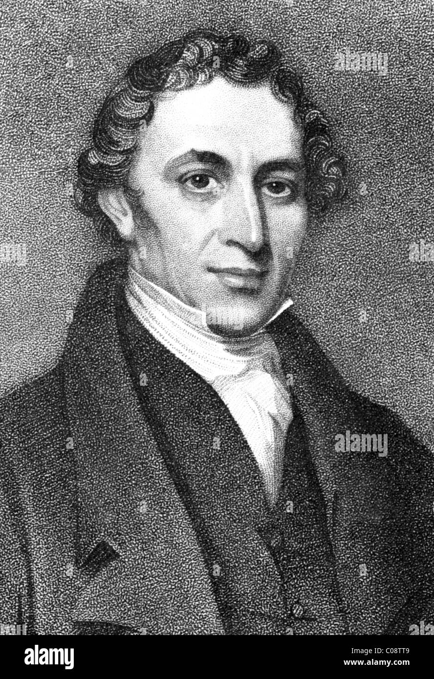 William Ellis (1794-1872) on engraving from the 1800s. English missionary and author. Stock Photo