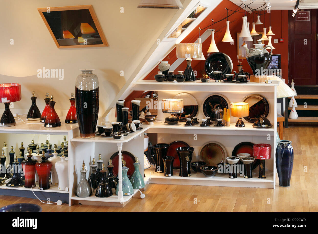 Shop of the Louis Mulcahy Pottery, Ballyferriter, Dingle Peninsula