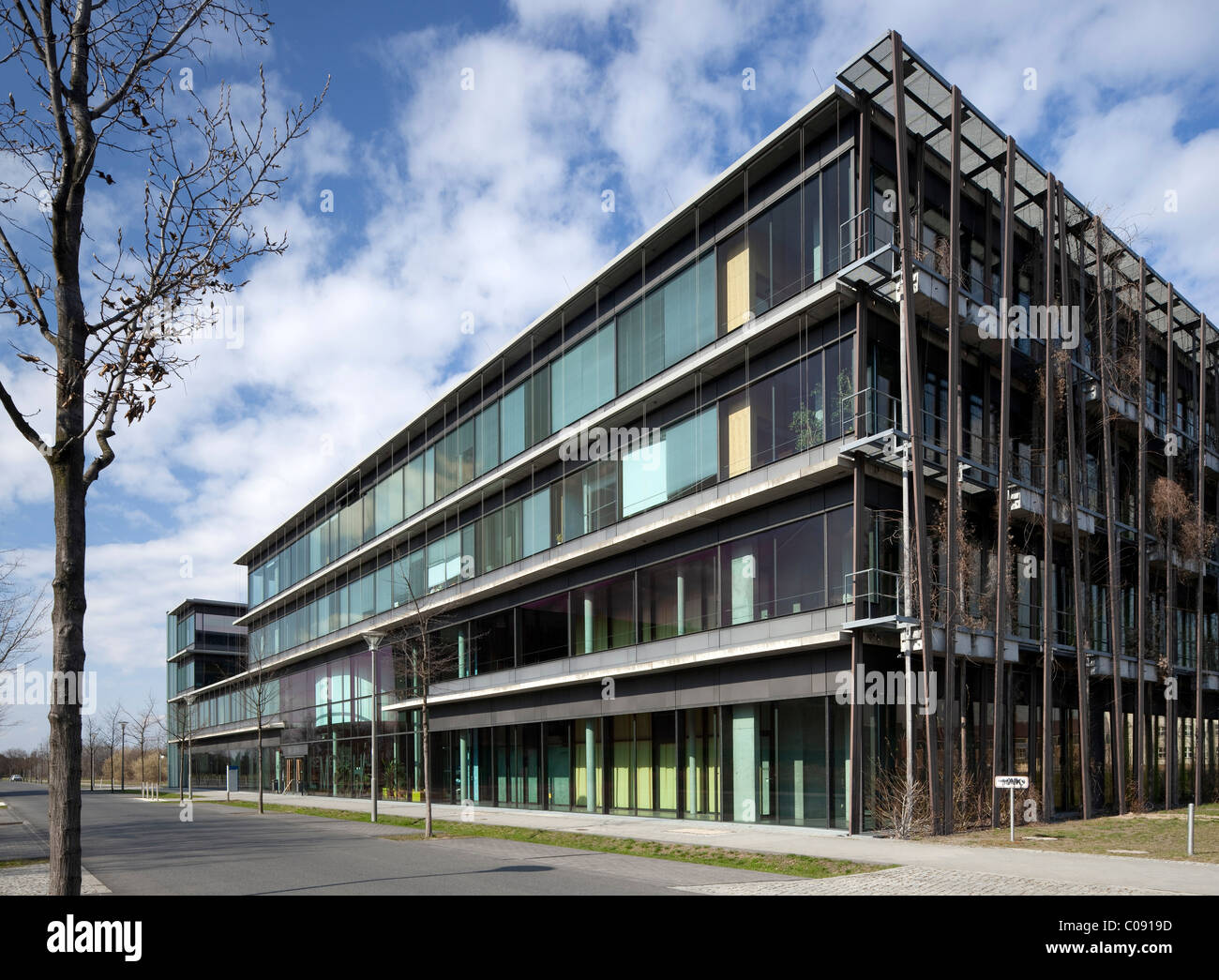 Lise-Meitner-Haus building, Institute of Physics, Humboldt-Universitaet university, Wissenschaftsstadt Adlershof Science City Stock Photo
