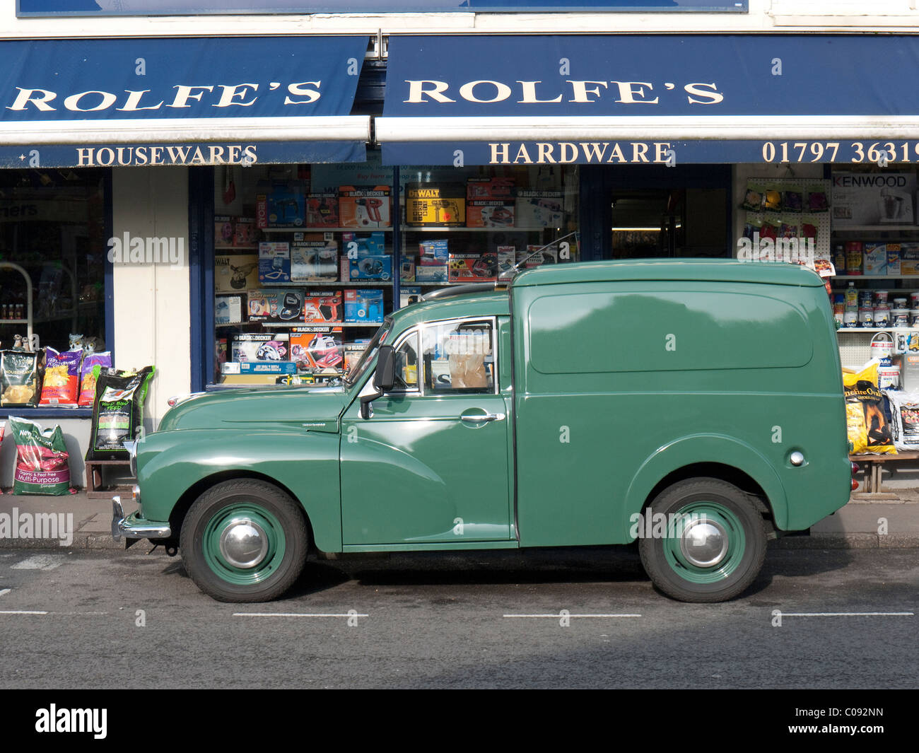 morris minor van green