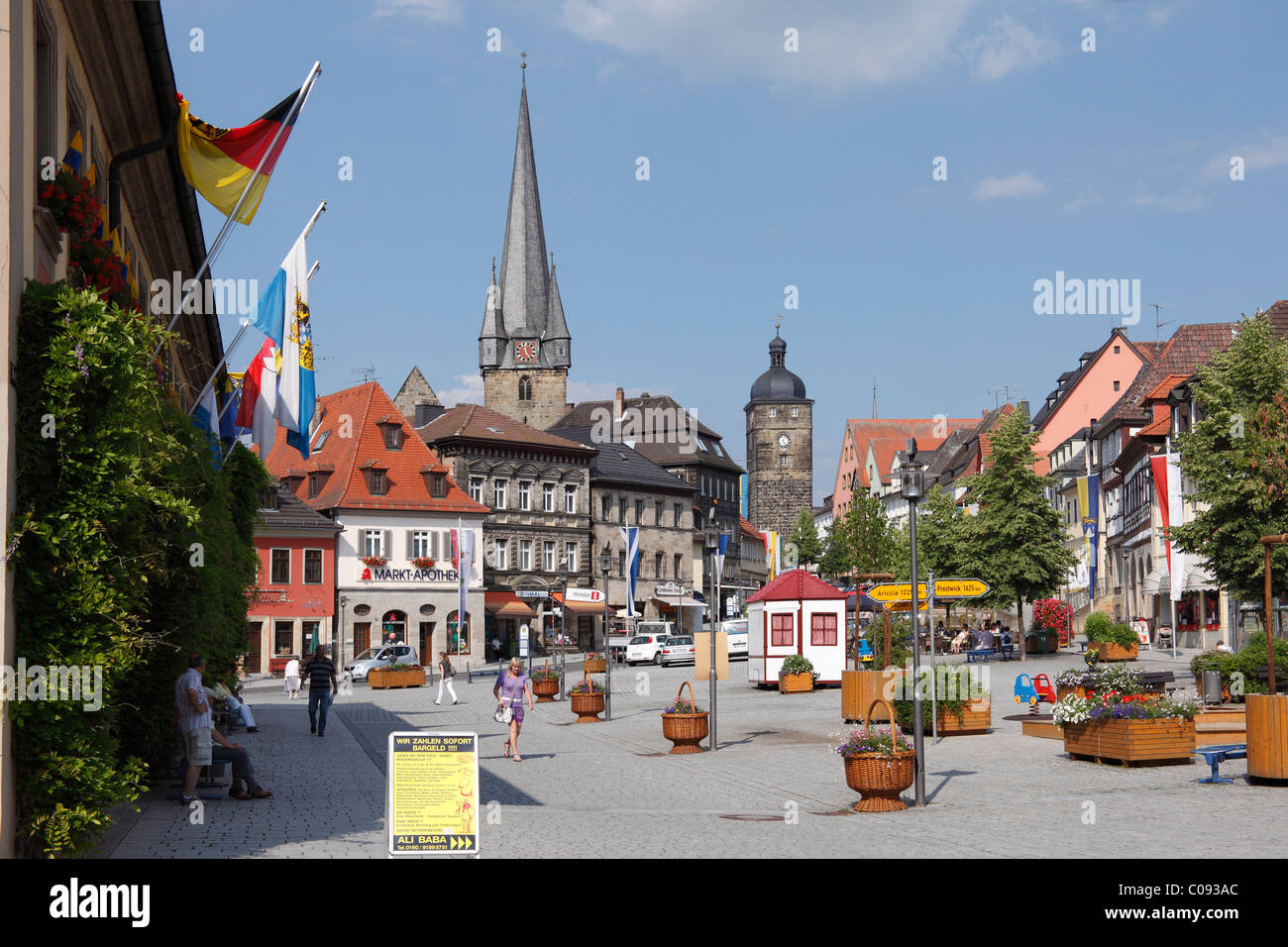 Marktplatz square, Lichtenfels, Upper Franconia, Franconia, Bavaria, Germany, Europe Stock Photo