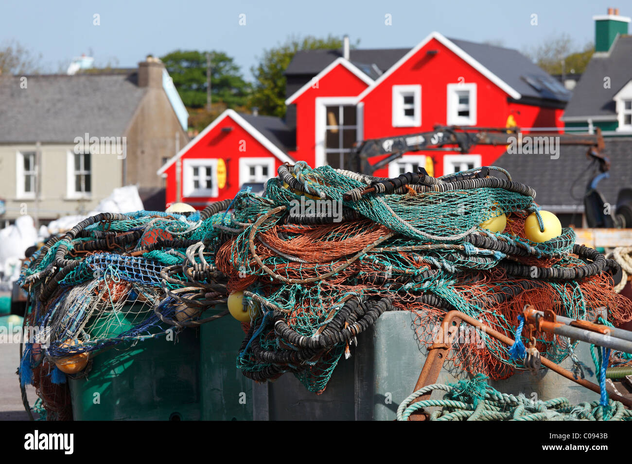 Fishing nets, Dingle, County Kerry, Ireland, British Isles, Europe Stock Photo