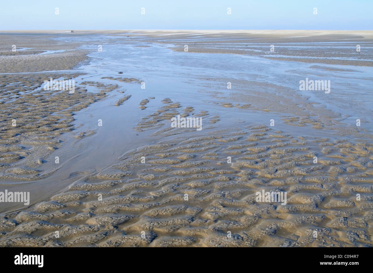 Mudflats off Langeoog, Lower Saxony, Germany, Europe Stock Photo