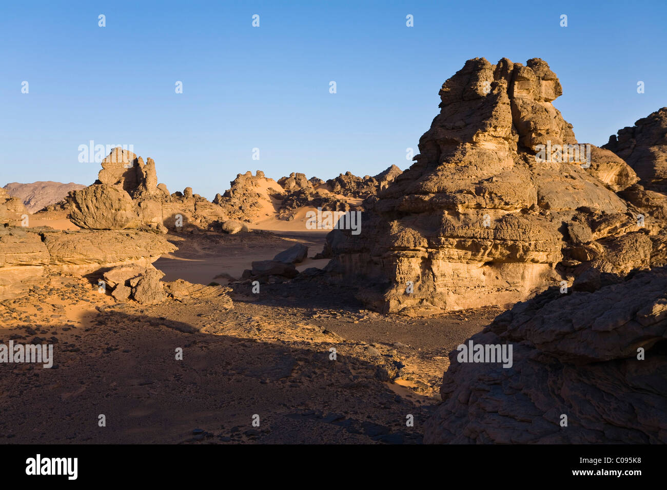 Libya Desert Rocks Rock formations in the Libyan Desert, Akakus Mountains, Libyan Desert ...