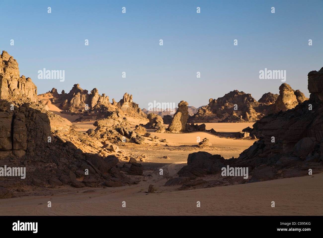 Libya Desert Rocks Rock formations in the Libyan Desert, Akakus Mountains, Libyan Desert ...