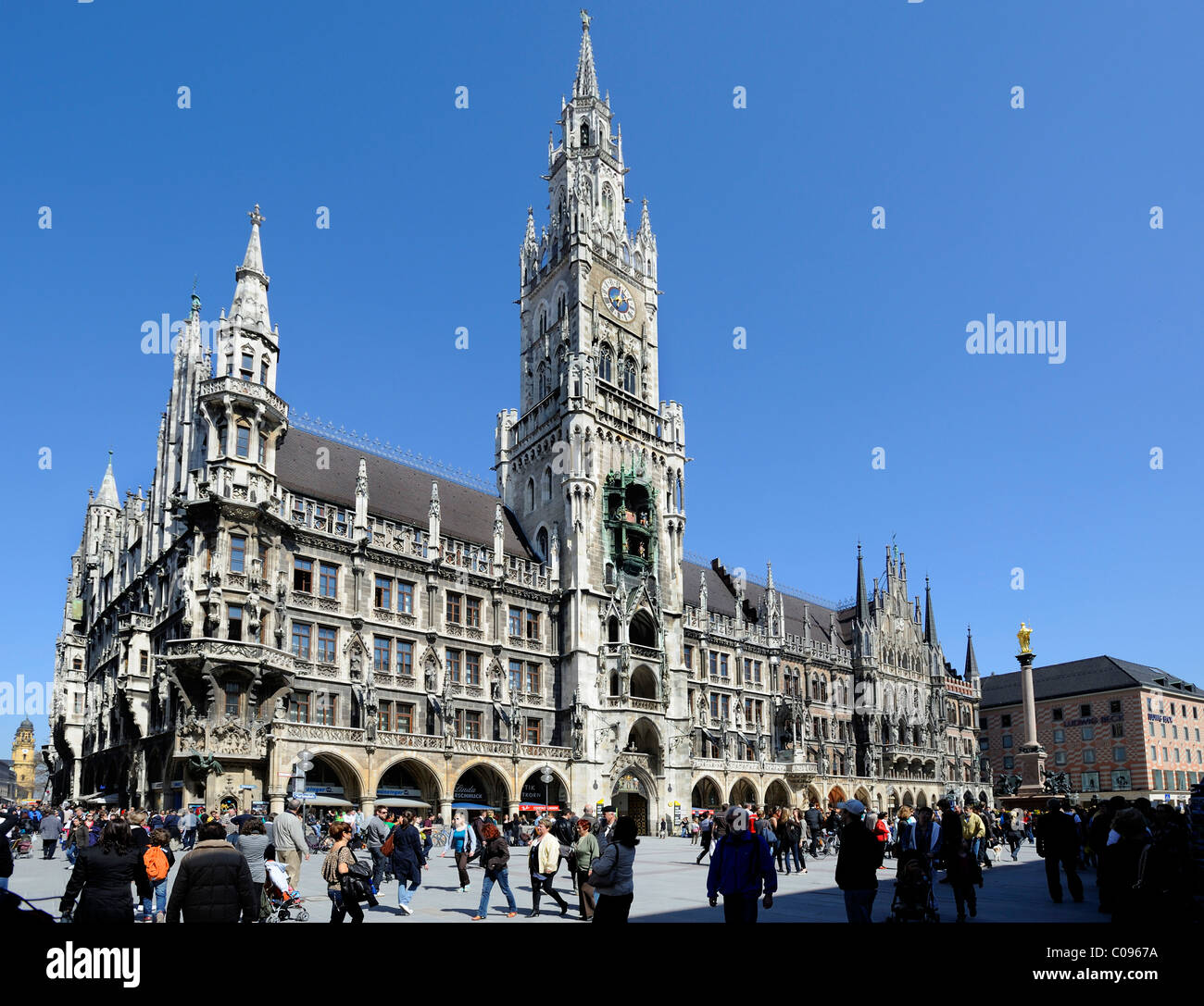 City hall, Marienplatz square, Munich, Bavaria, Germany, Europe Stock Photo