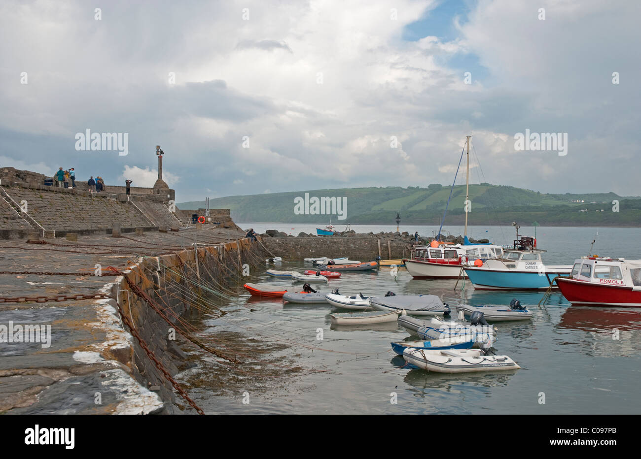 The harbour at New Quay on the Ceredigion coast mid Wales UK Stock Photo Alamy
