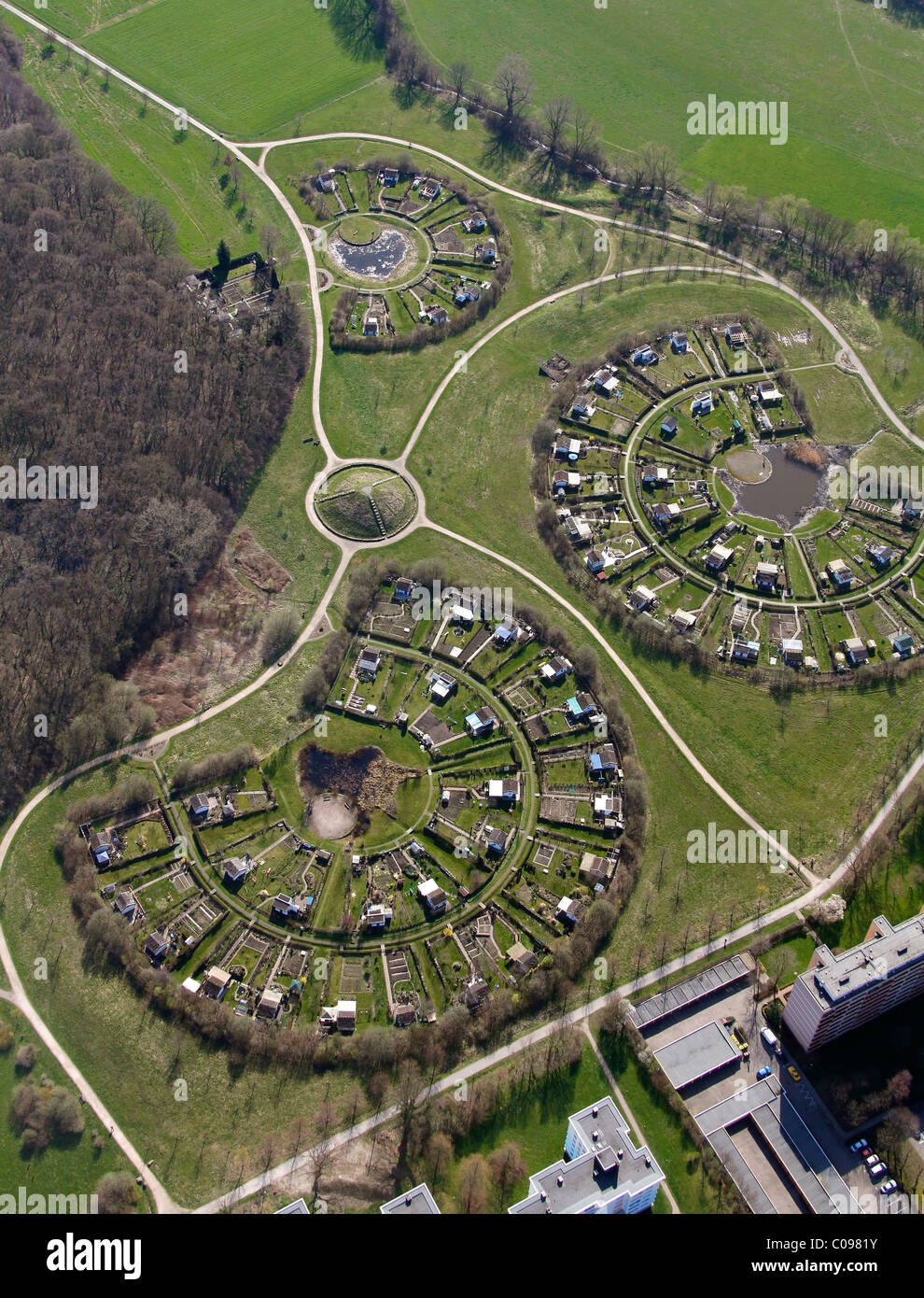 Aerial view, allot settlements, Scharnhorst Grevel district, Werzenkamp