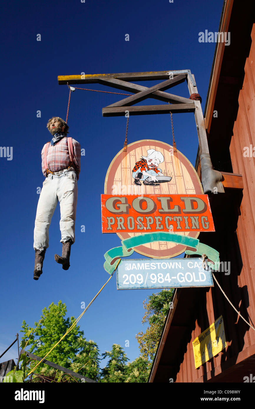 Historic gold mining town of Jamestown, California, USA Stock Photo