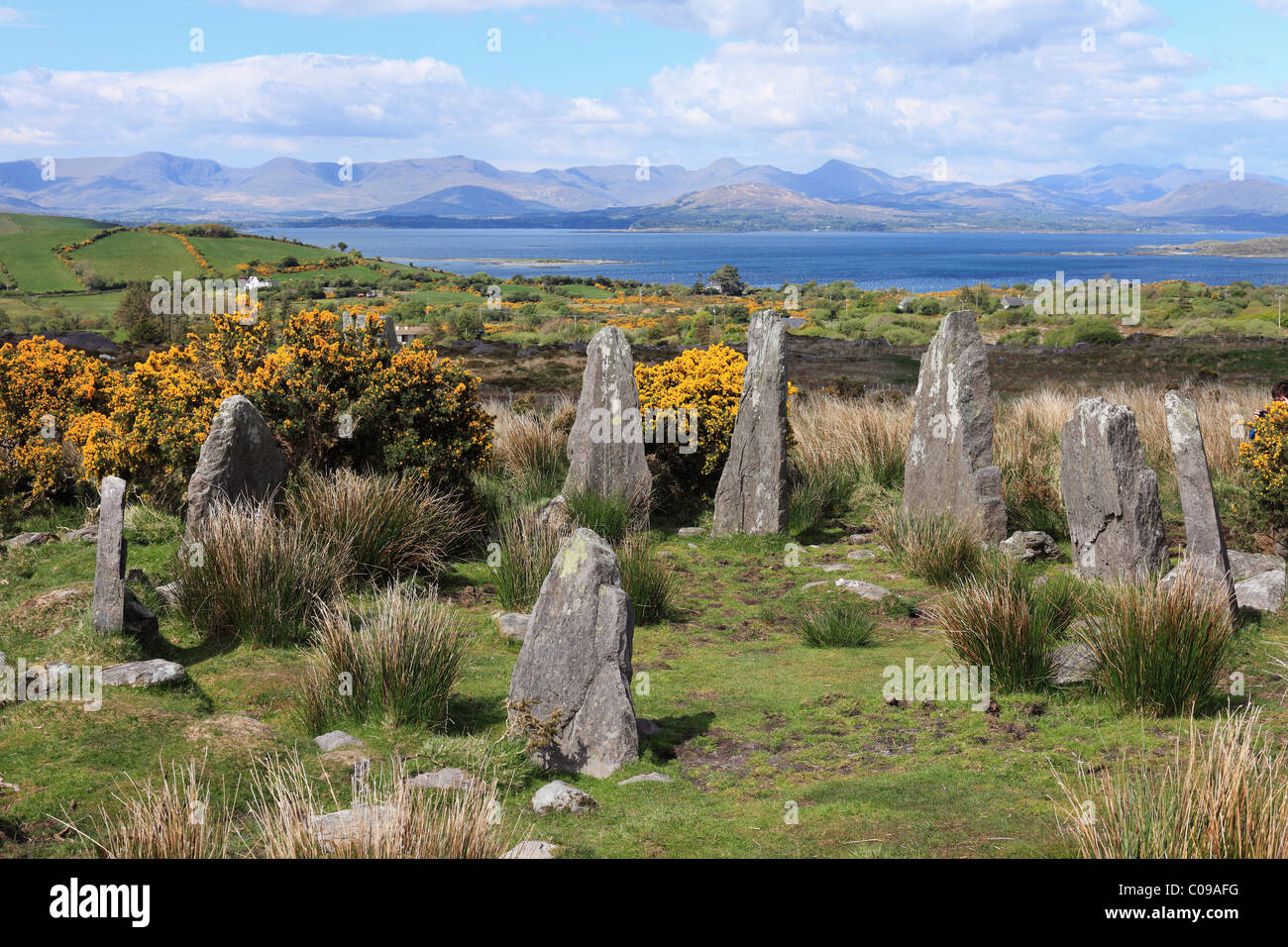 Ardgroom Stone Circle, Beara Peninsula, County Cork, Ireland, British Isles, Europe Stock Photo