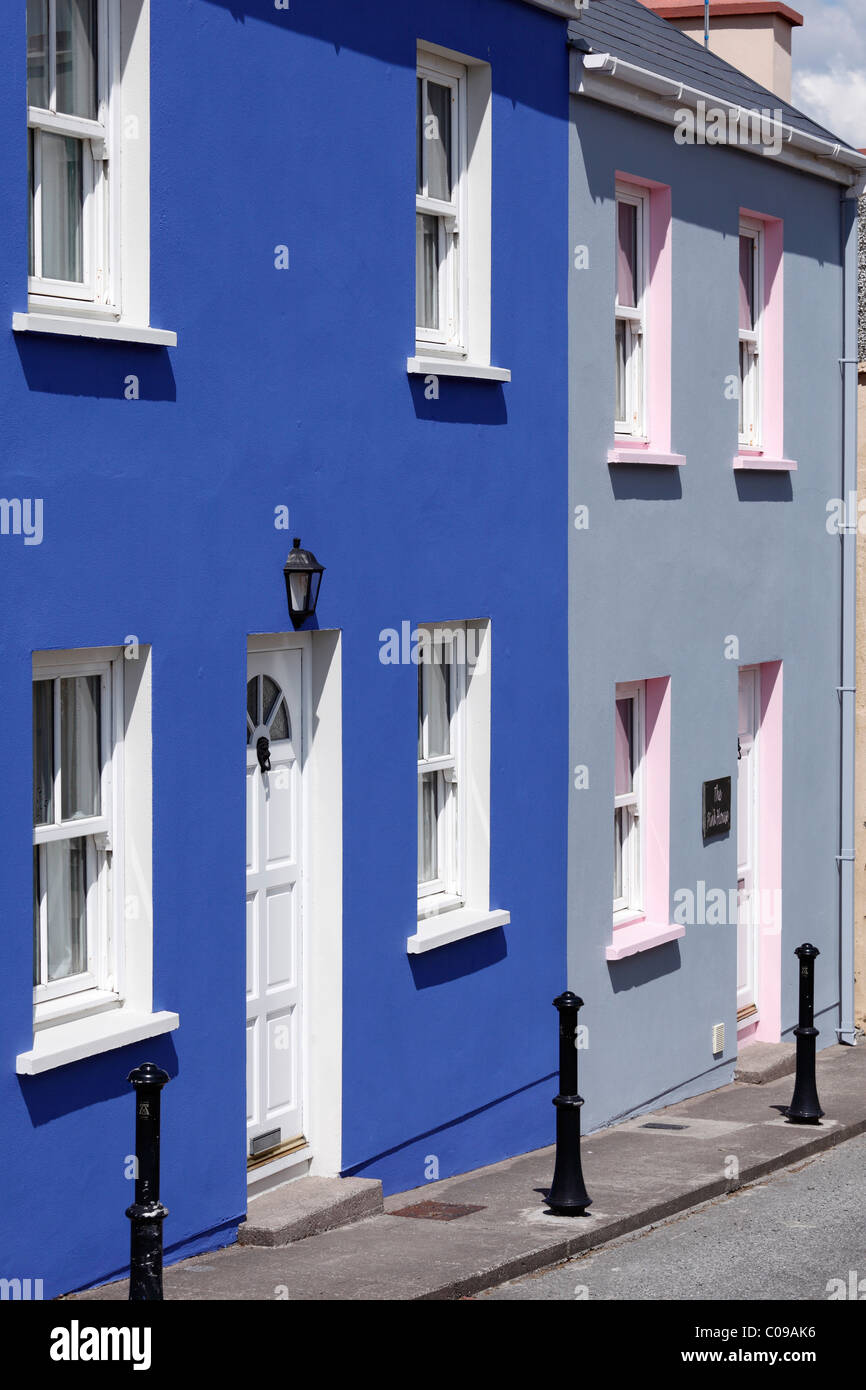 Colourful houses, Eyeries, Beara Peninsula, County Cork, Ireland, British Isles, Europe Stock Photo