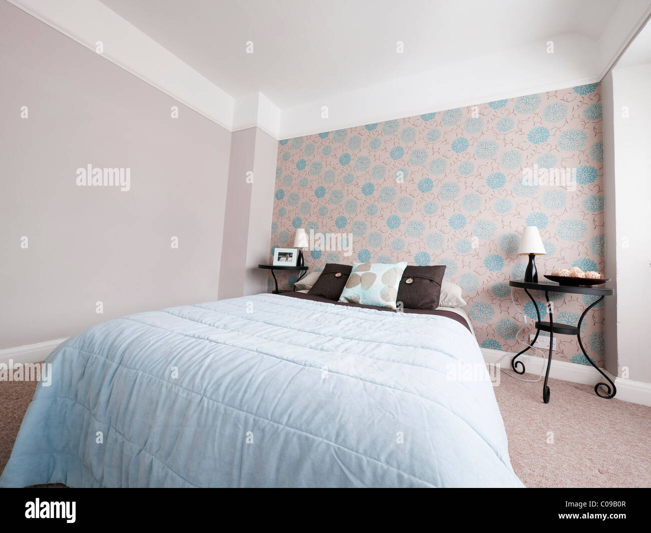 bedroom in newly converted house clean design modern Stock Photo - Alamy