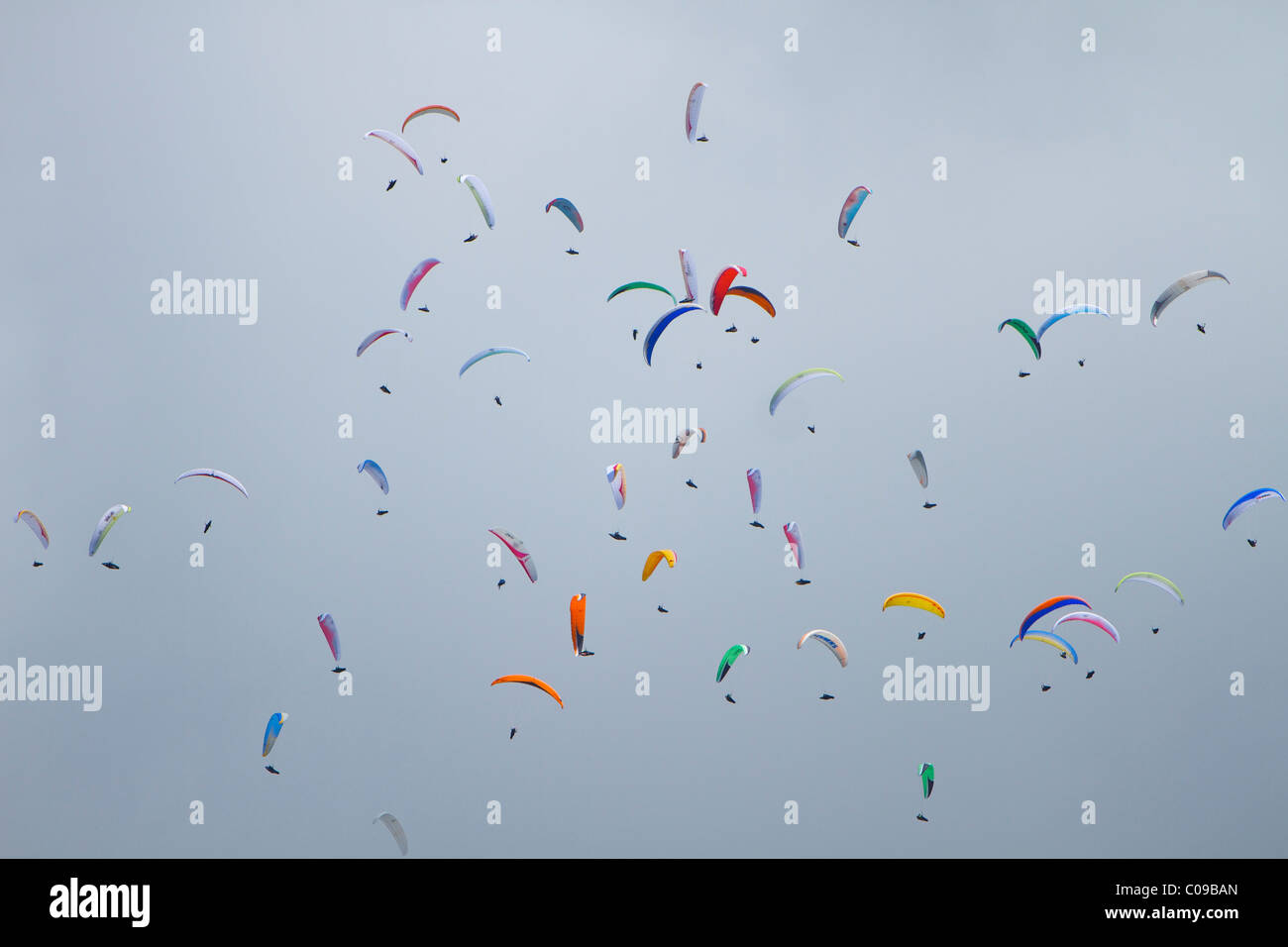 Paragliding European Championships, Werfenweng, Austria, Europe Stock Photo
