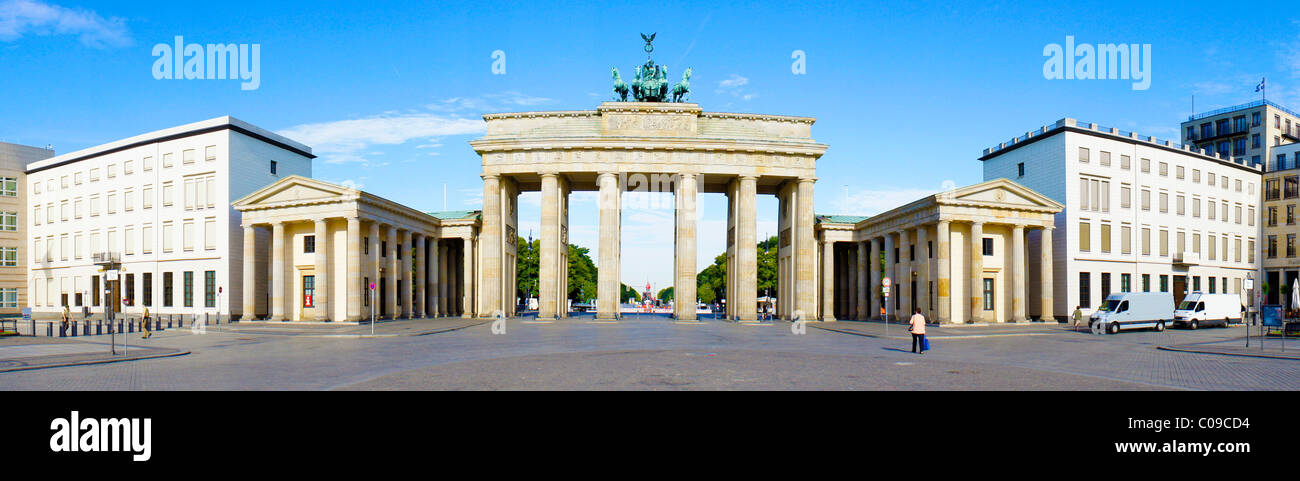 Brandenburg Gate, Pariser Platz square, Berlin, Germany, Europe Stock Photo