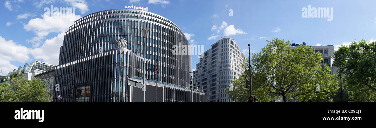 Corner of Kurfuerstendamm boulevard and Joachimsthaler Strasse street, Berlin, Germany, Europe Stock Photo