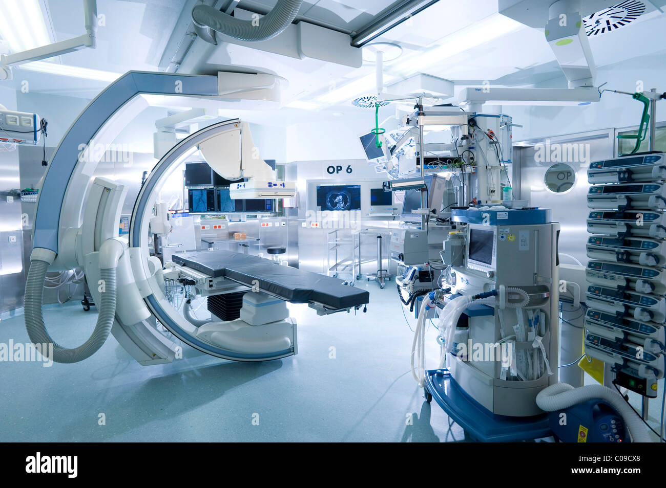 Hybrid operating room, Deutsches Herzzentrum Berlin or German cardiac center, Berlin, Germany, Europe Stock Photo